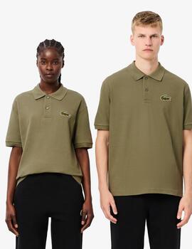 LACOSTE POLO KAKI OVERSIZE