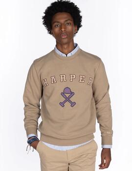 HARPER SUDADERA RETRO SOFT TAUPE