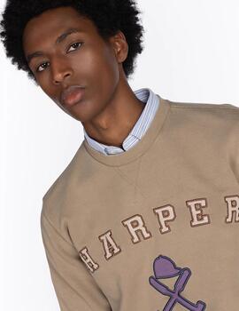 HARPER SUDADERA RETRO SOFT TAUPE