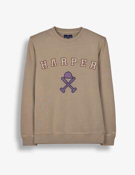 HARPER SUDADERA RETRO SOFT TAUPE