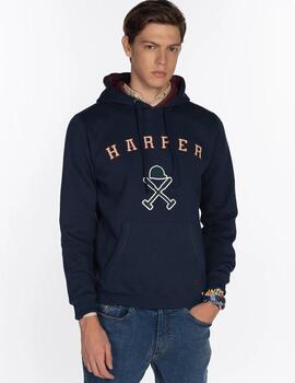 HARPER SUDADERA RETRO HOODIE MARINO