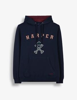 HARPER SUDADERA RETRO HOODIE MARINO