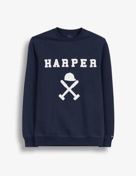 HARPER SUDADERA AZUL NEW ENGLAND