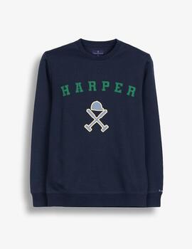 HARPER SUDADERA RETRO MARINO