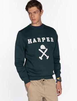 HARPER SUDADERA NEW ENGLAND VERDE BOTELLA