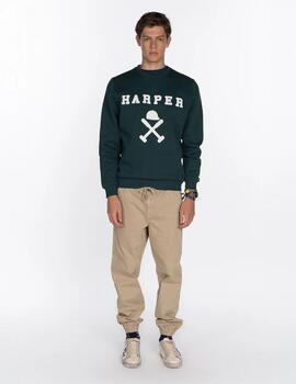 HARPER SUDADERA NEW ENGLAND VERDE BOTELLA