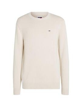 TOMMY JERSEY BEIGE SLIM ESSNTLS