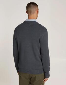 TOMMY JERSEY GRIS OSCURO SLIM ESSNTLS