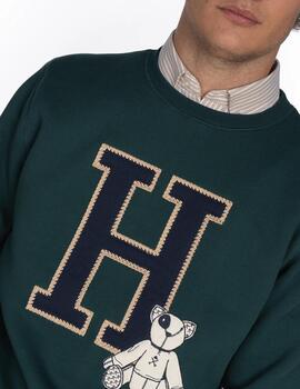 HARPER SUDADERA HARVARD VERDE BOTELLA