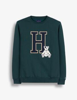 HARPER SUDADERA HARVARD VERDE BOTELLA