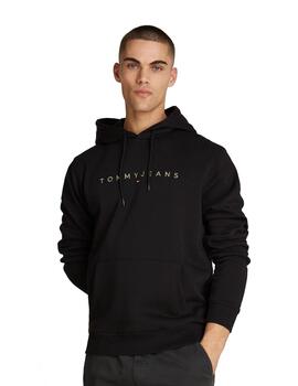 TOMMY SUDADERA LINEAR NEGRA