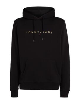 TOMMY SUDADERA LINEAR NEGRA