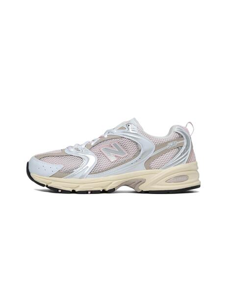 New balance gris hombre rosa best sale