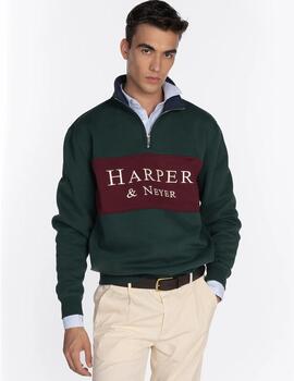 HARPER SUDADERA MARYLAND VERDE BOTELLA