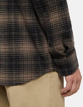 DICKIES SOBRECAMISA MARRON CUADROS EVANSVILLE