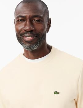 LACOSTE SUDADERA BEIGE LOGO