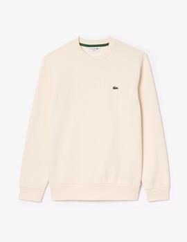 LACOSTE SUDADERA BEIGE LOGO