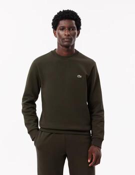 LACOSTE SUDADERA VERDE OSCURO LOGO