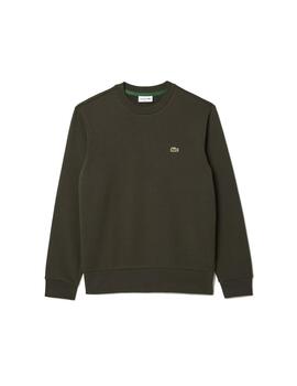 LACOSTE SUDADERA VERDE OSCURO LOGO