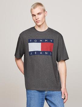 TOMMY CAMISETA CHARCOAL OVERSIZE