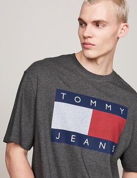 TOMMY CAMISETA CHARCOAL OVERSIZE