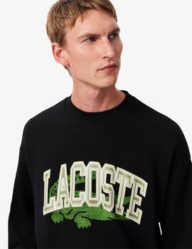 LACOSTE SUDADERA NEGRA LETRAS