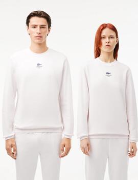 LACOSTE SUDADERA LOGO BLANCA