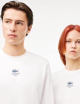 LACOSTE SUDADERA LOGO BLANCA