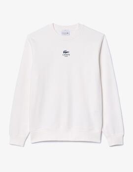 LACOSTE SUDADERA LOGO BLANCA