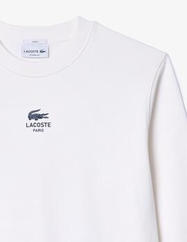 LACOSTE SUDADERA LOGO BLANCA