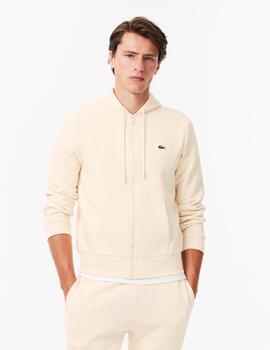 LACOSTE HOODIE CREMALLERA BEIGE