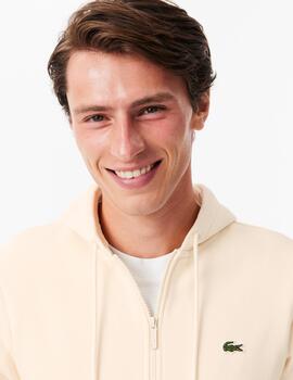 LACOSTE HOODIE CREMALLERA BEIGE