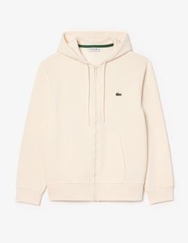 LACOSTE HOODIE CREMALLERA BEIGE