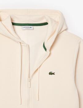 LACOSTE HOODIE CREMALLERA BEIGE