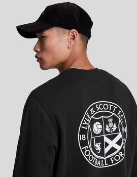 LYLE&SCOTT SUDADERA GRAPHIC NEGRA FOOTBALL