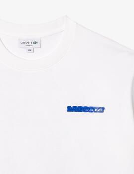 LACOSTE CAMISETA OVERSIZE SERIGRAFIADA BLANCA