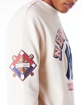 NEW ERA SUDADERA BEIGE YANKEES NEW YORK