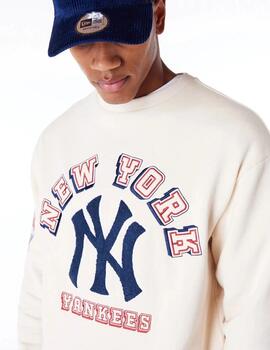 NEW ERA SUDADERA BEIGE YANKEES NEW YORK