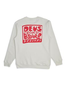 DEUS SUDADERA WHITE NICE TO SEE YOU