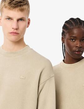 LACOSTE SUDADERA OVERSIZE BEIGE