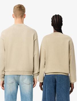 LACOSTE SUDADERA OVERSIZE BEIGE