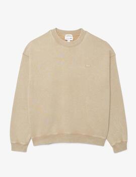 LACOSTE SUDADERA OVERSIZE BEIGE