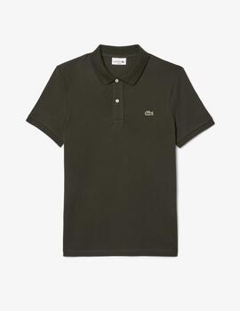 LACOSTE POLO VERDE OSCURO SLIM FIT