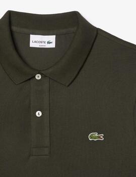 LACOSTE POLO VERDE OSCURO SLIM FIT