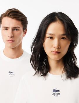 LACOSTE CAMISETA BLANCA LOGO PARIS CF