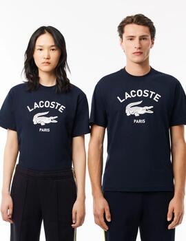 LACOSTE CAMISETA AZUL MARINO ESTAMPADA