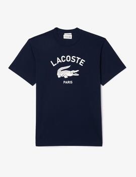 LACOSTE CAMISETA AZUL MARINO ESTAMPADA