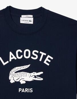 LACOSTE CAMISETA AZUL MARINO ESTAMPADA