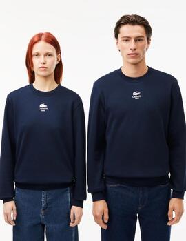 LACOSTE SUDADERA MARINO LOGO