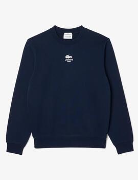 LACOSTE SUDADERA MARINO LOGO